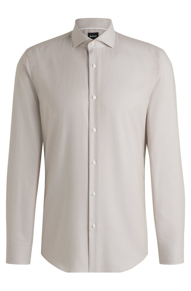 Light beige katoenen hemd ( slim fit) met lange mouwen Hugo Boss 