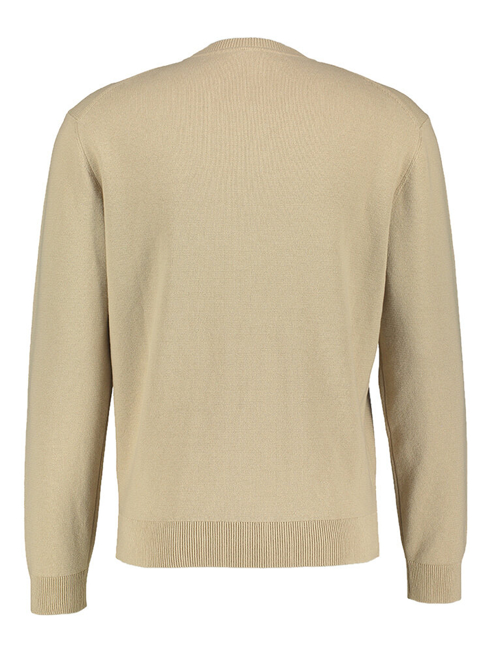 Beige katoenen pull met ronde hals Hugo Boss
