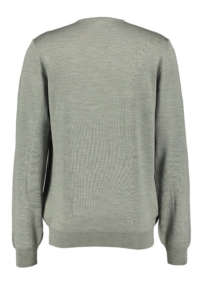 Groen grijze pull met v-hals Maerz