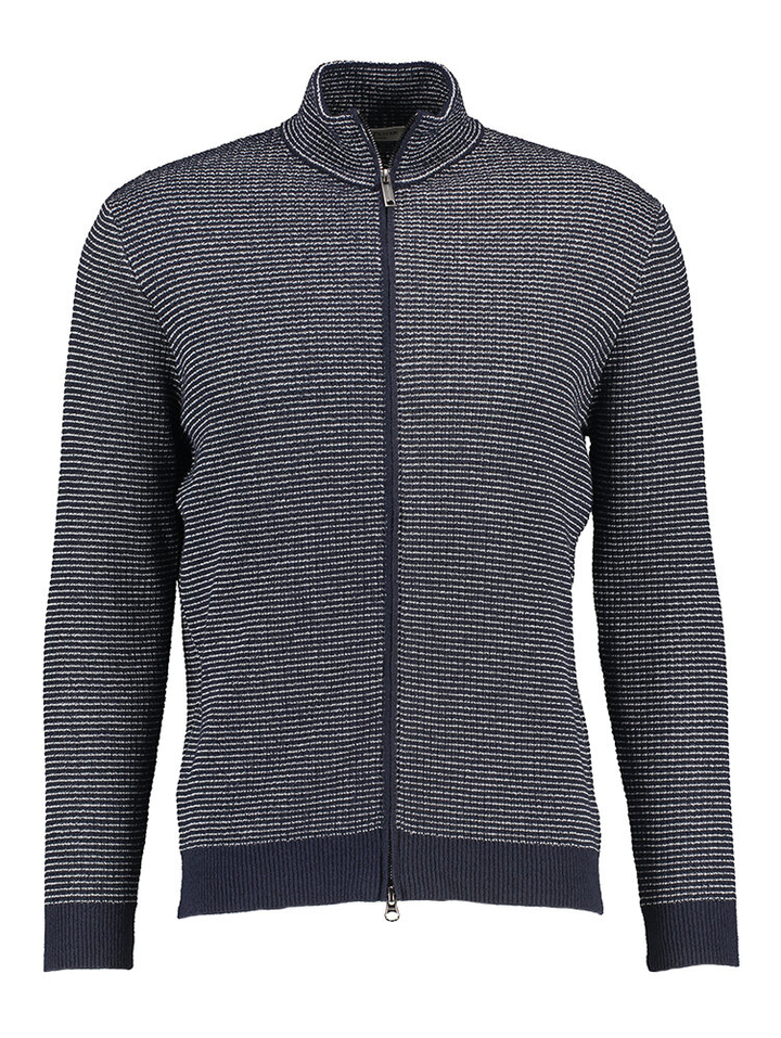 Navy natur gilet met rits Phil Petter