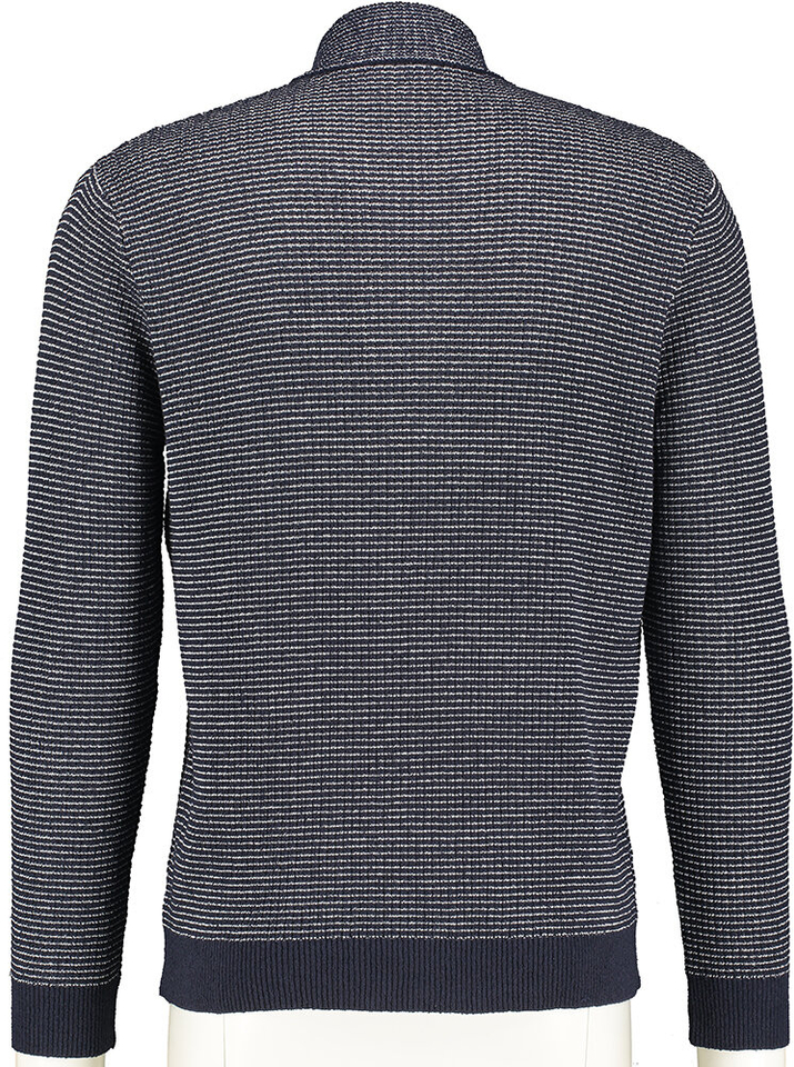 Navy natur gilet met rits Phil Petter