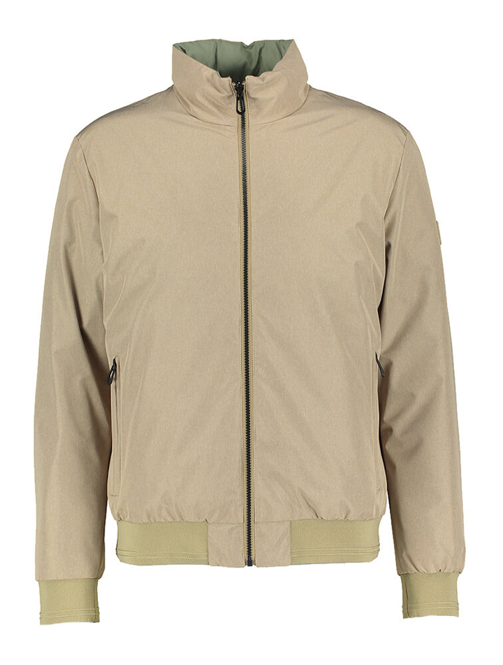 Beige omkeerbare jas met kaki binnenkant State Of Art 