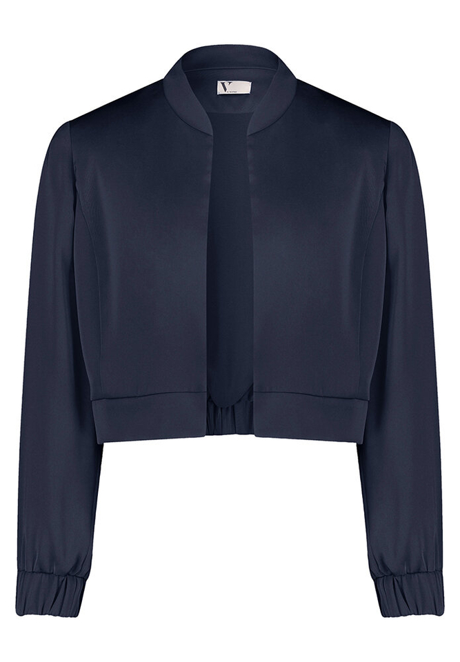 Donkerblauw glanzend vestje Vera Mont