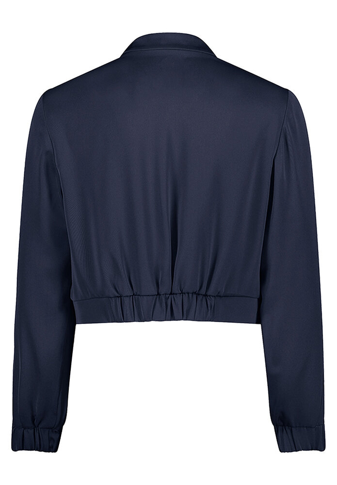 Donkerblauw glanzend vestje Vera Mont