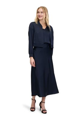 Donkerblauw glanzend vestje Vera Mont