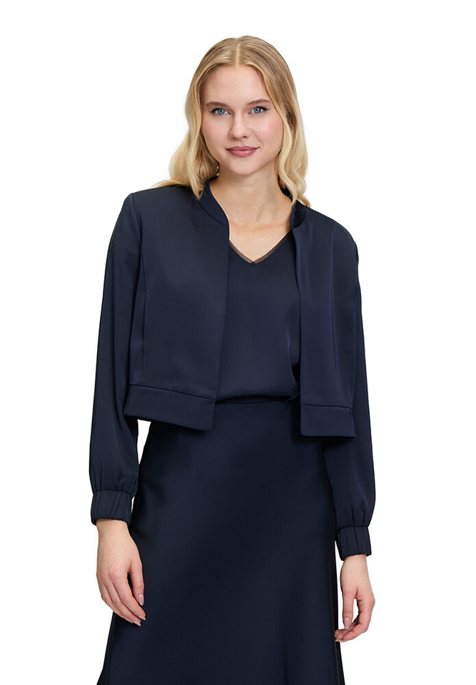 Donkerblauw glanzend vestje Vera Mont