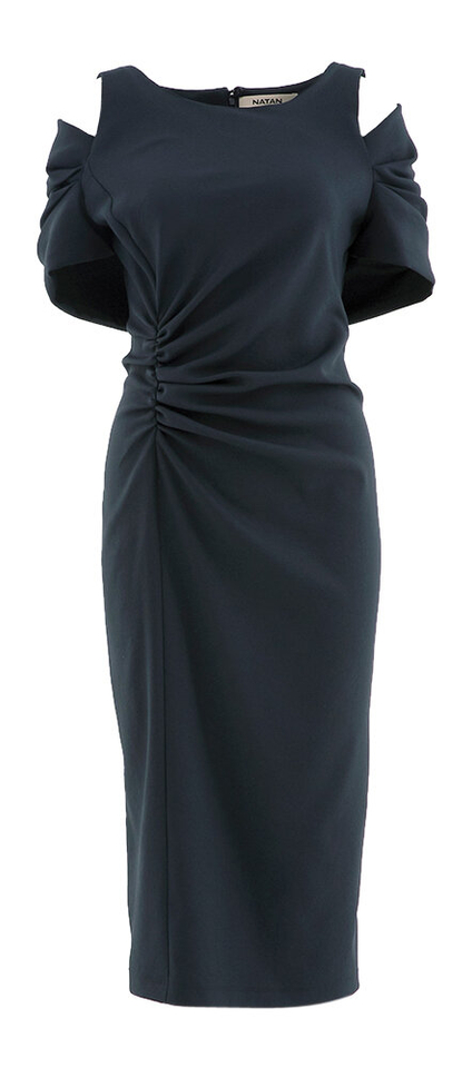 Donkerblauwe feestelijke jurk Coraly Natan