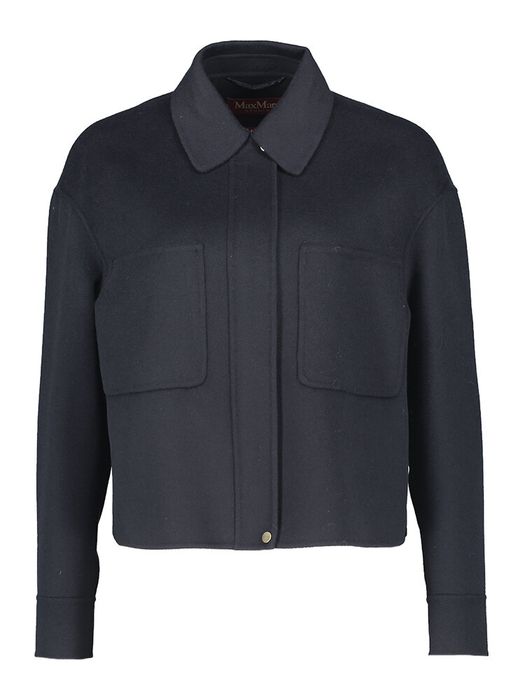 Blauwe korte wollen vest Madison Max Mara