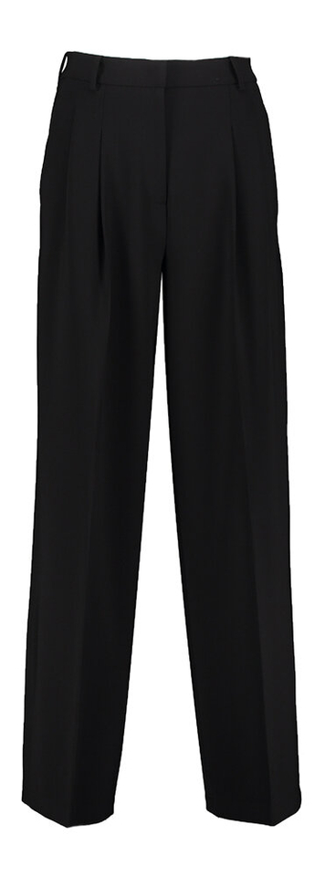 Zwarte geklede wijde broek Anny Cambio