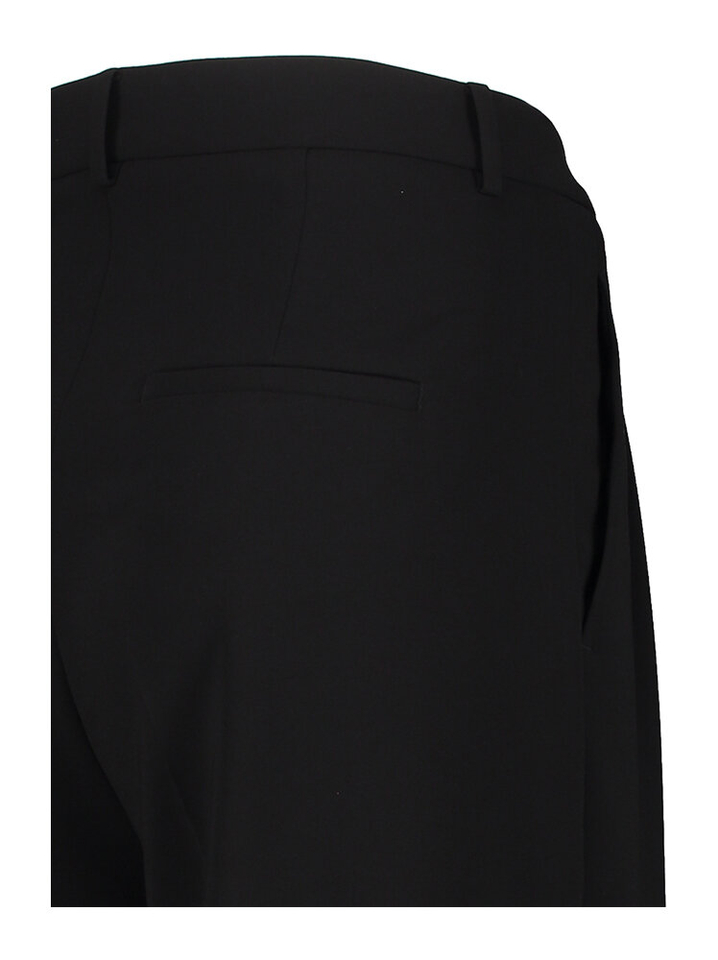 Zwarte geklede wijde broek Anny Cambio