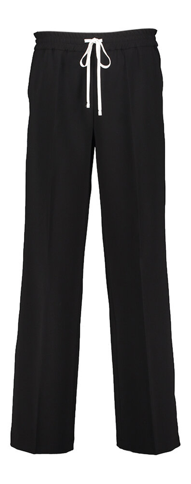 Zwarte sportieve broek met elastiek en streep aan de zijkant Avril Cambio 