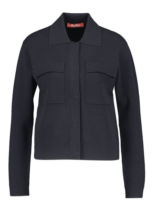 Donkerblauwe comfortabele indoor vest met zakken Mito Max Mara