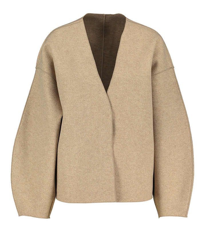 Beige jasje met drukknoop Vijuice Loose Vila