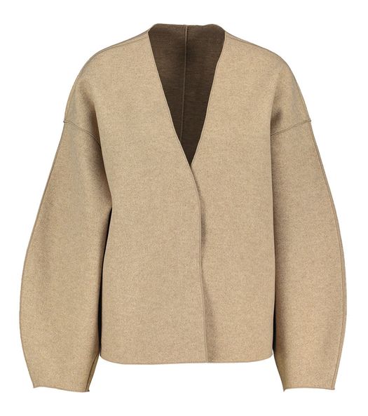 Beige jasje met drukknoop Vijuice Loose Vila