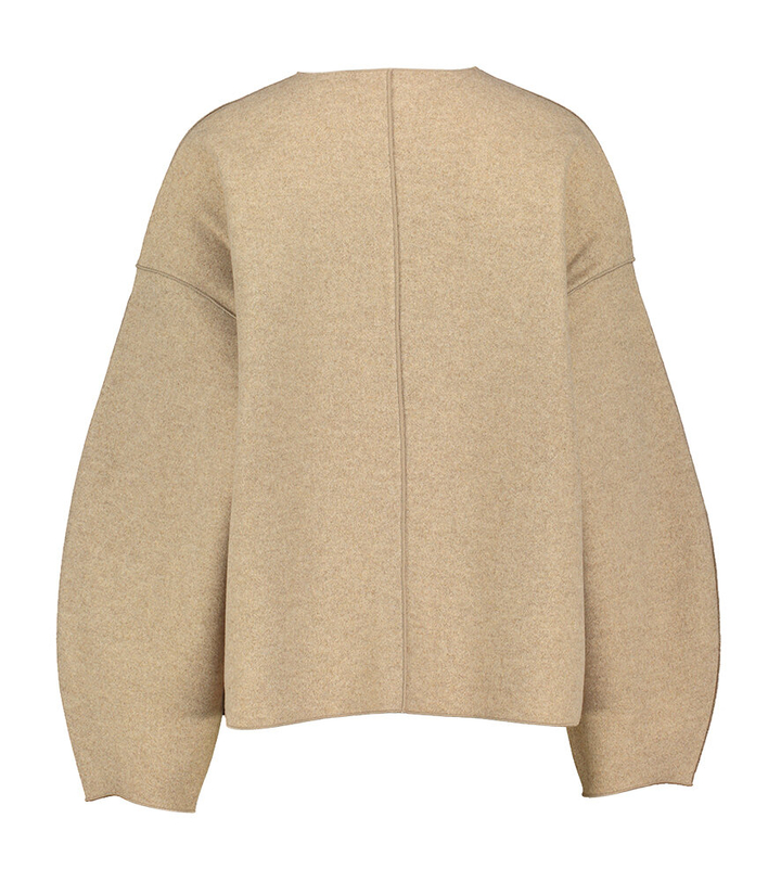 Beige jasje met drukknoop Vijuice Loose Vila