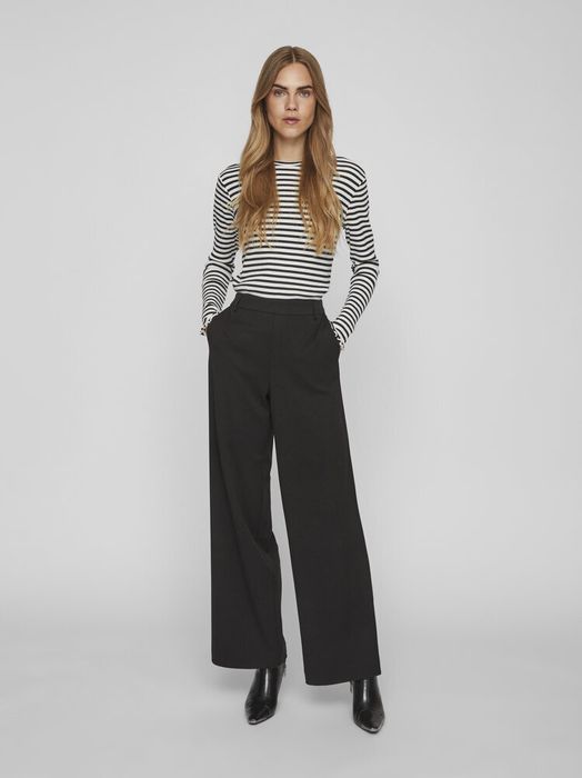 Zwarte broek met hoge taille Vivarone Vila