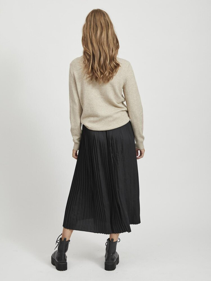 Beige trui met ronde hals Viril Vila 