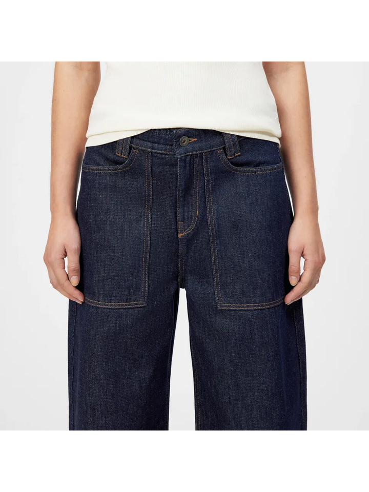 Donkerblauwe loose fit jeans Derive Drykorn