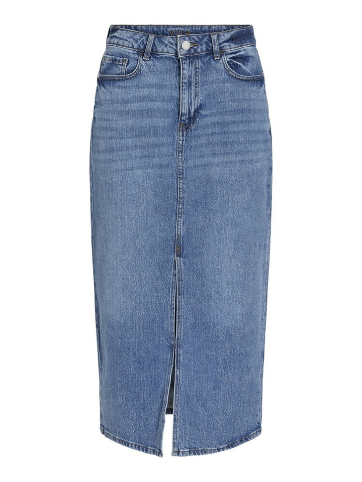 Medium Blue Denim jeansrok Vila