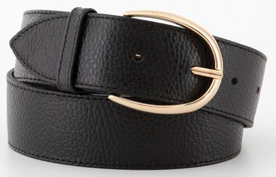 Zwarte lederen riem HAN