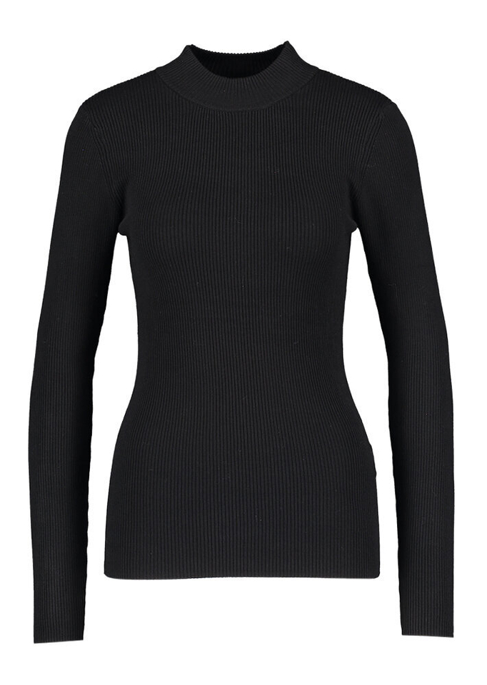 Zwarte trui met opstaande kraag en lange mouwen Nümph 