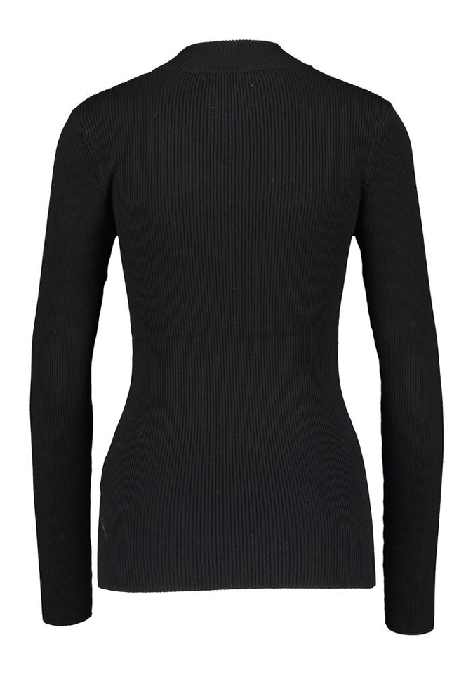 Zwarte trui met opstaande kraag en lange mouwen Nümph 