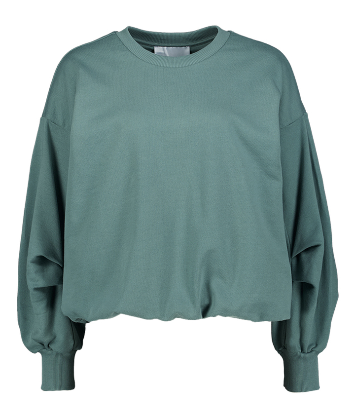 Groene sweater met elastiek onderaan Tillea Minus
