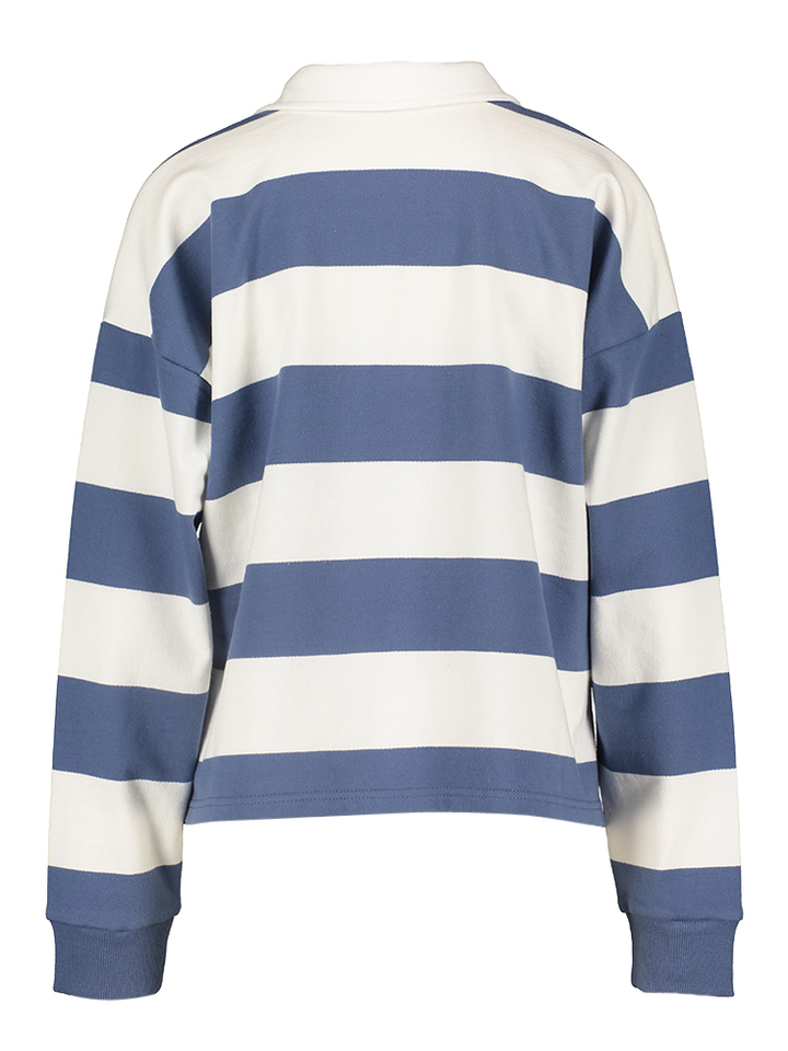 Blauwe ecru gestreepte sweater Estella Minus