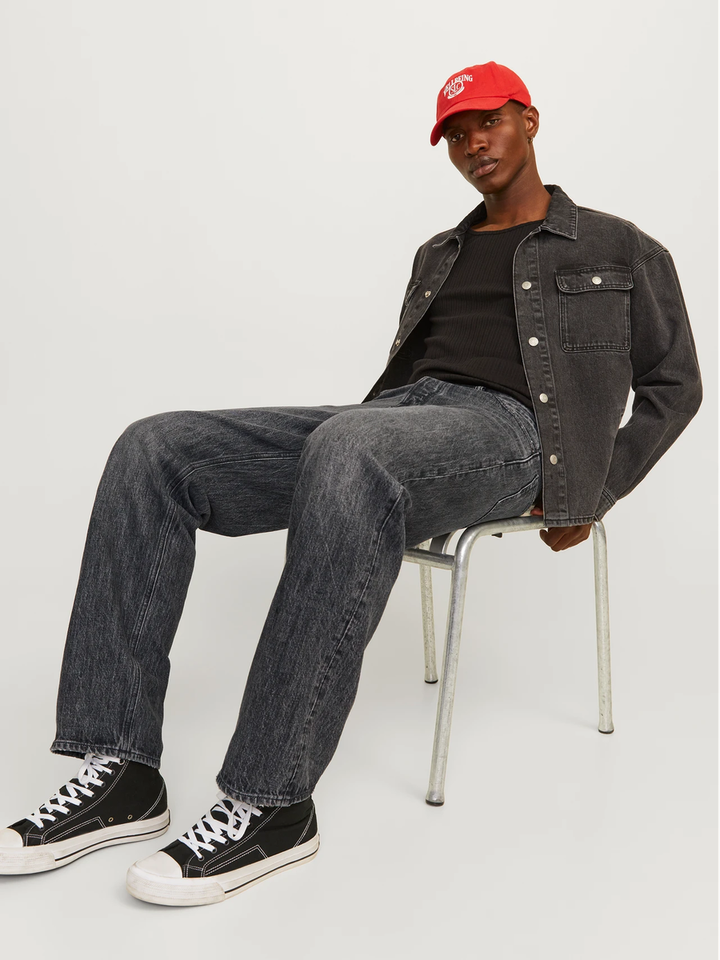 Donkergrijze loose fit jeans Eddie Jack & Jones