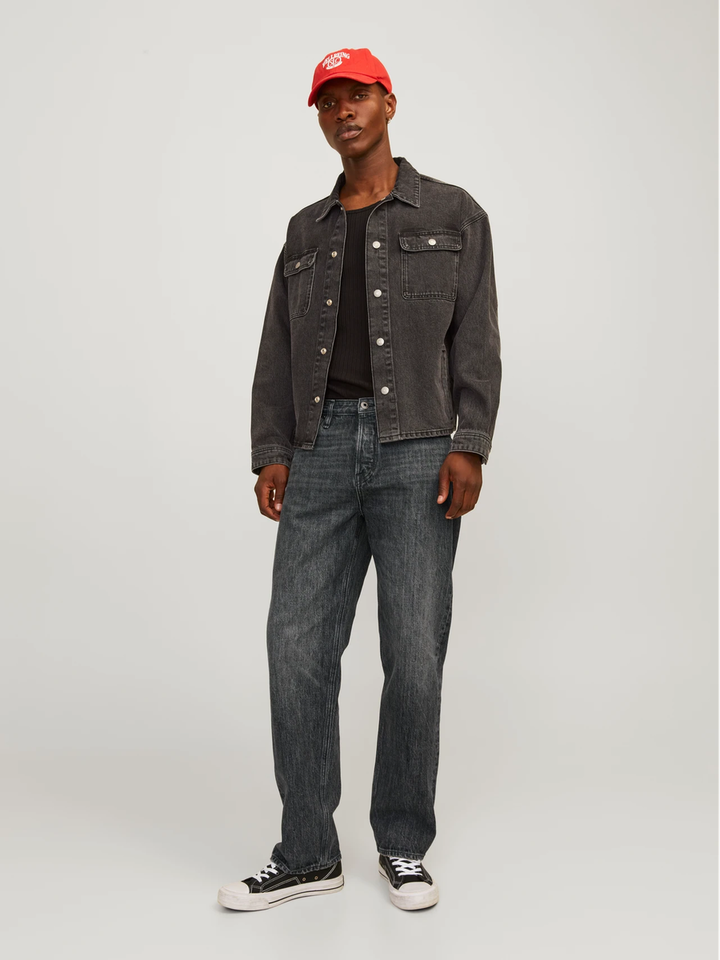 Donkergrijze loose fit jeans Eddie Jack & Jones