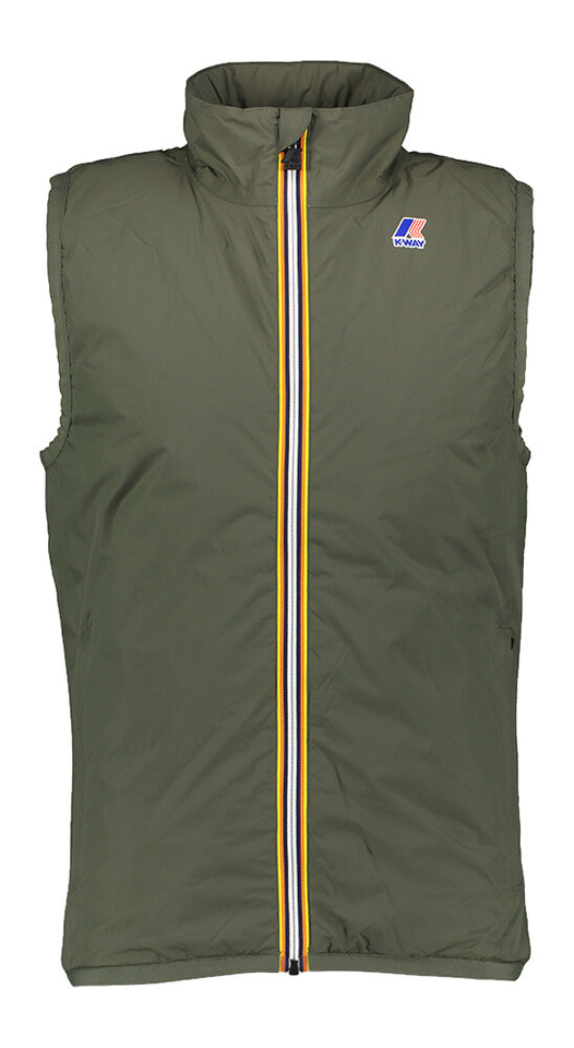 Kaki bodywarmer met rits Le Vrai Rouland Warm K-Way