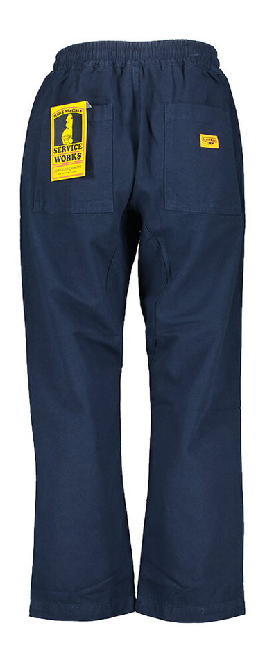 Donkerblauwe katoenen broek met elastiek Service Works
