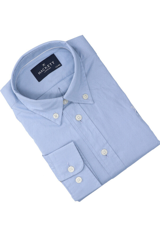 Lichtblauw katoenen hemd Hackett
