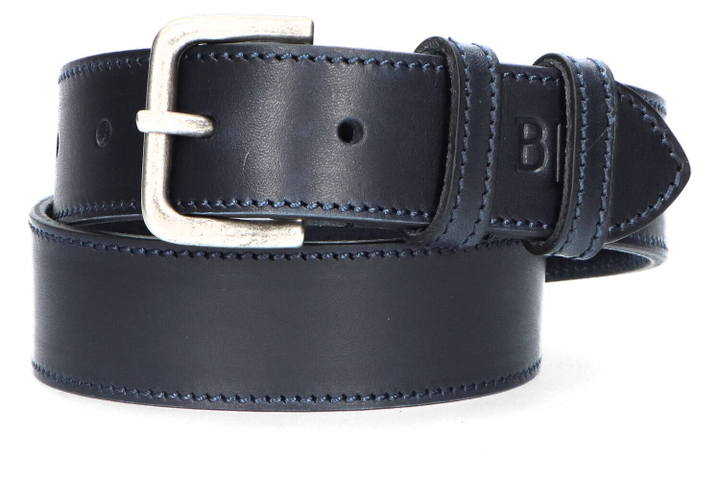 Donkerblauwe ledern riem Guust Blue Bay