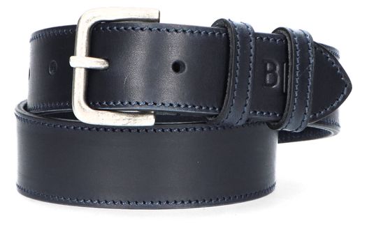 Donkerblauwe ledern riem Guust Blue Bay