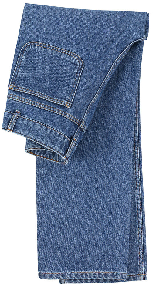 Donkerblauwe straight fit jeans met opgestikte zakken Smile Indee