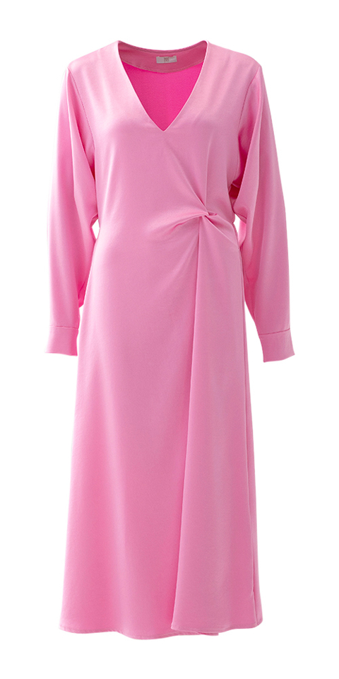 Roze jurk in zijden look Riani
