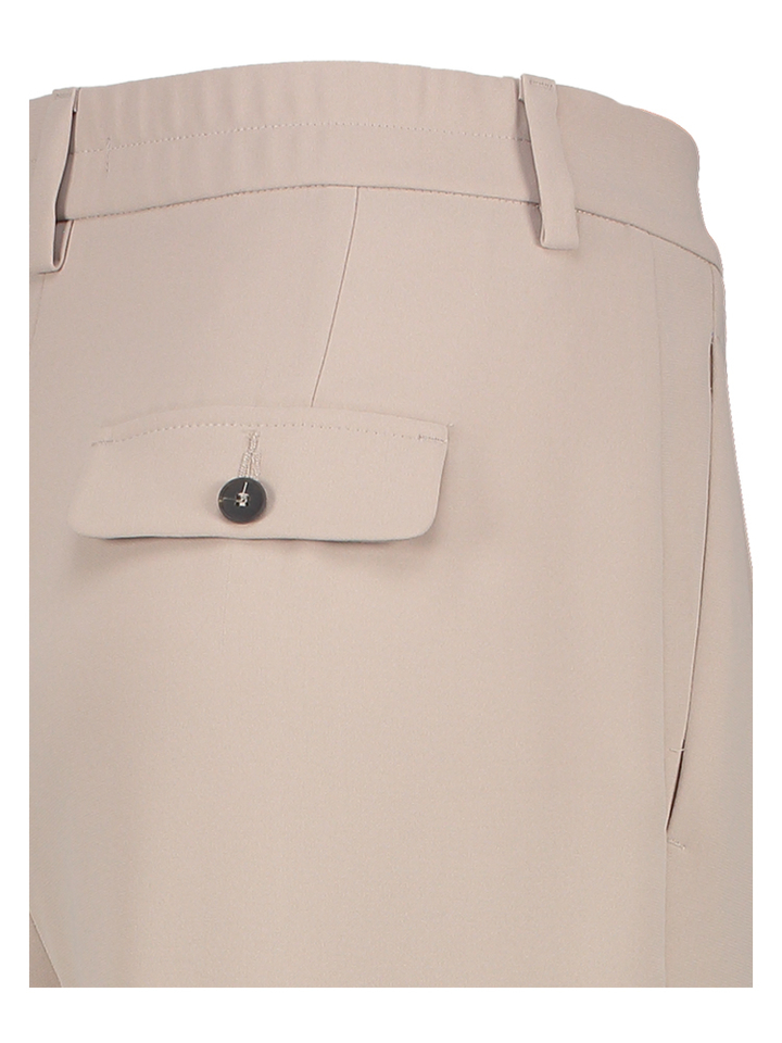 Beige losvallende broek met bandplooi Riani