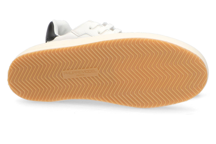 Witte sneakers met zwarte afwerking Philippe Model