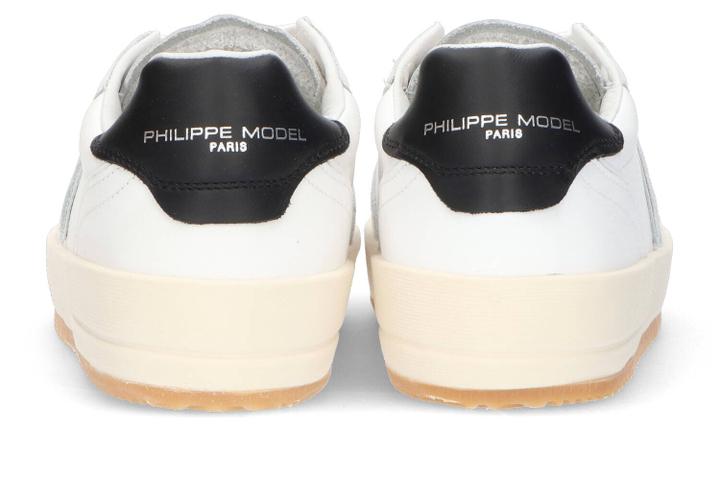 Witte sneakers met zwarte afwerking Philippe Model