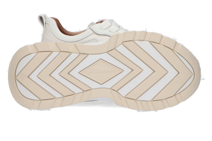 Wit en goud lage sneakers Alexander Smith