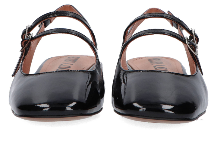 Negro ballerina's  met hak Bibi Lou