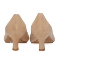 Beige pump in daim stof Chila Lodi