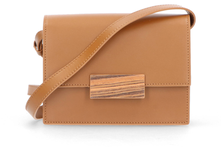 Cognac handtas Enza small Atelier Content