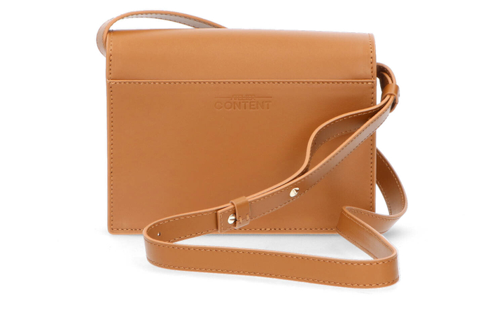 Cognac handtas Enza small Atelier Content