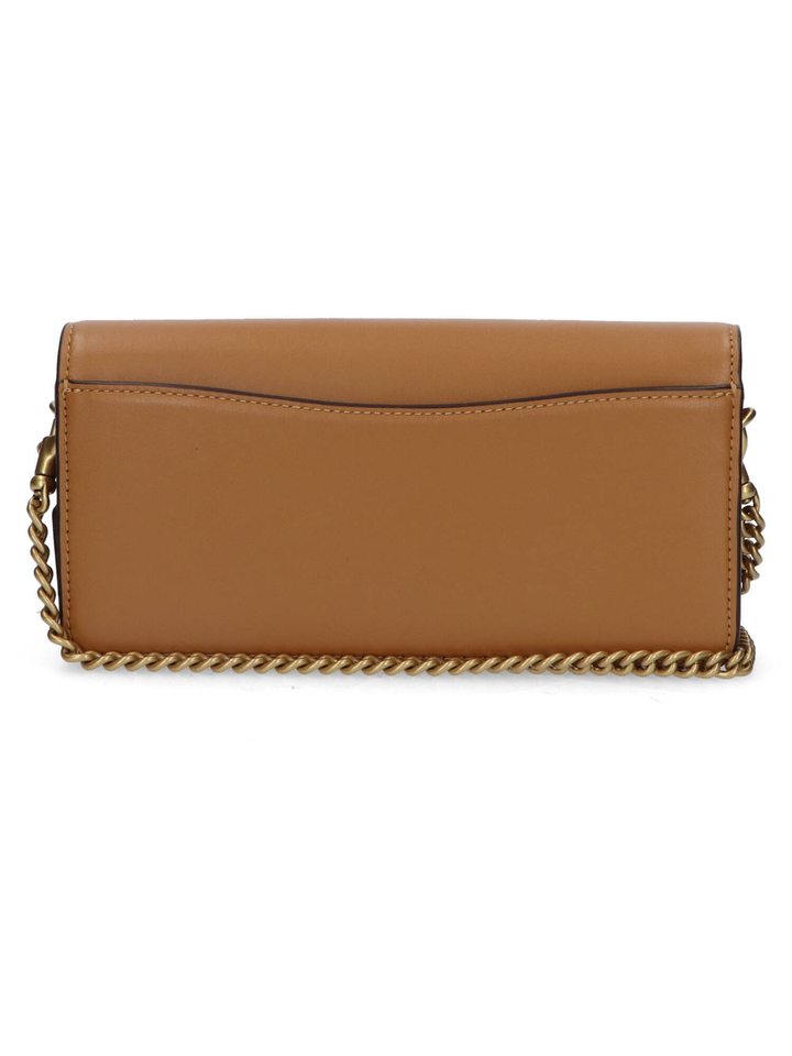 Honey brown lederen crossbody Coach