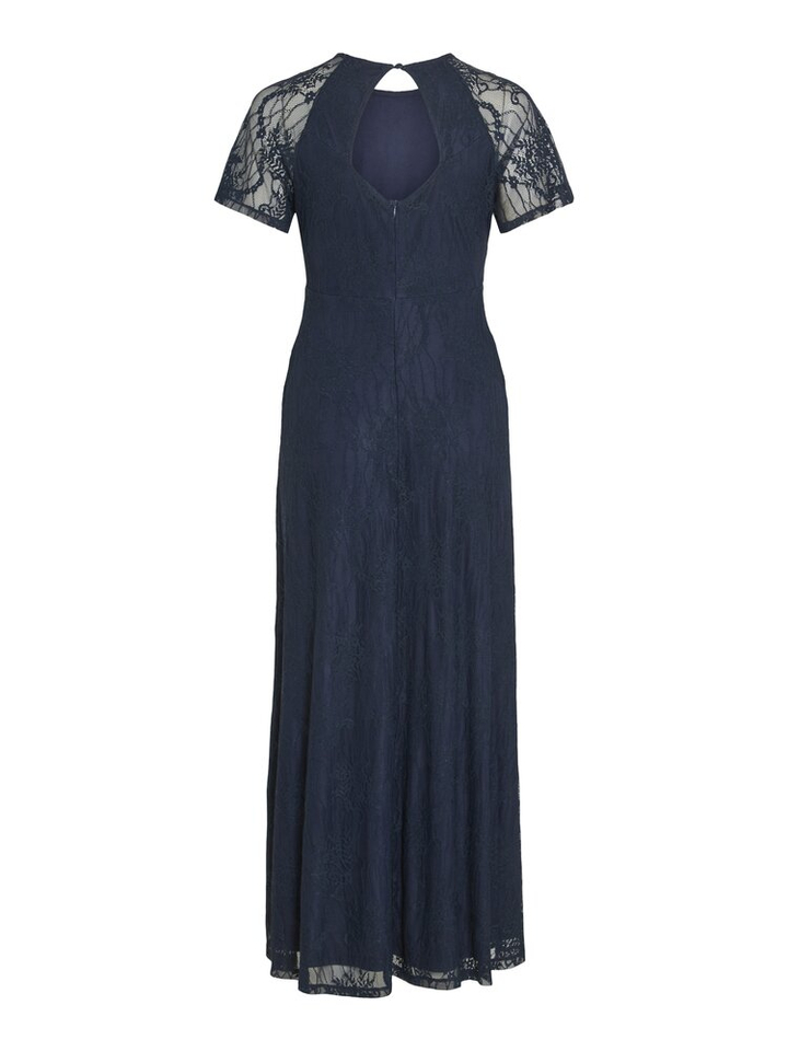 Donkerblauwe kanten jurk Vifemma Vila