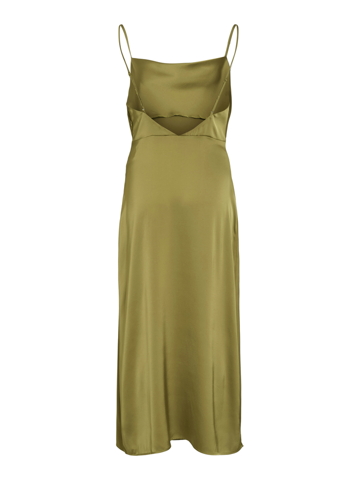 Kaki jurk in satijnlook Viravenna Vila