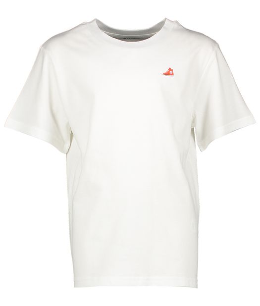 Witte katoenen t-shirt Red Sneakers Strom