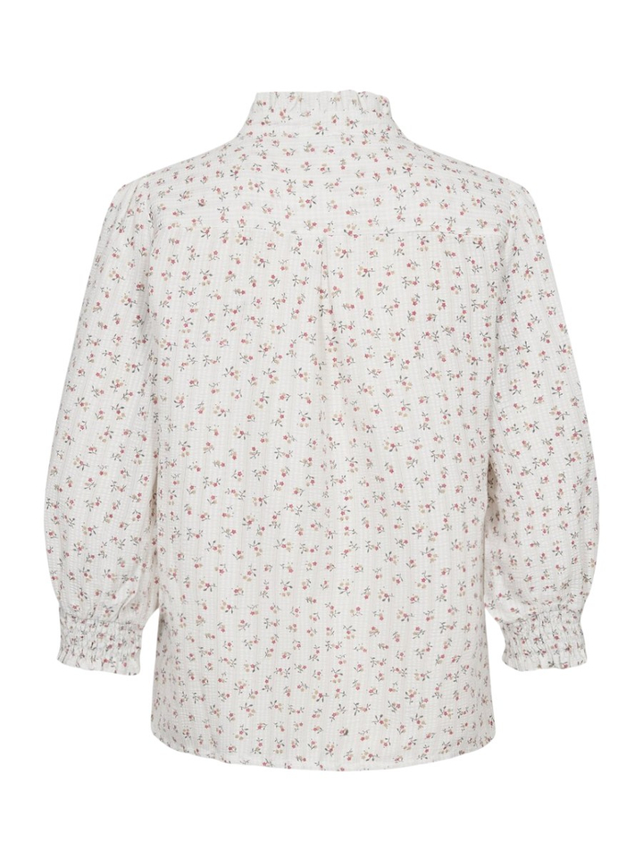 Ecru bloes met roze bloemenprint Nufenja Numph 